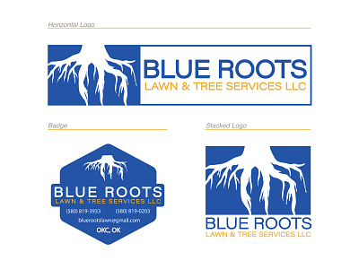 Blue Roots Logo Kit branding design flat icon logo vector