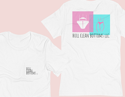 Hull Clean Bottoms Pocket T branding design illustrator logo shirt tshirtdesign vector