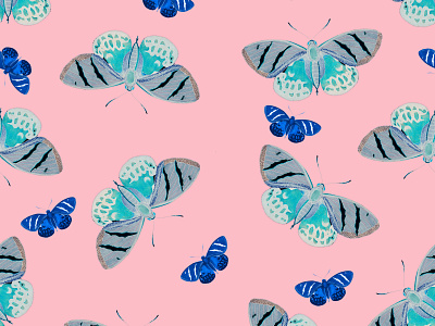 Marco Victorino - Pattern Blue Butterflies design pattern pattern design pattern designer