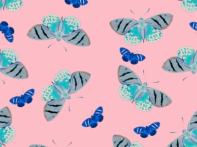 Marco Victorino - Pattern Blue Butterflies