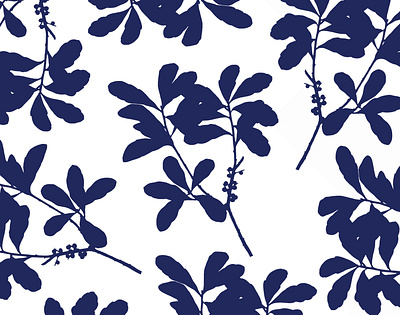 Blue Foliage botanical art botanical illustration design floral flower garden illustration pattern pattern designer