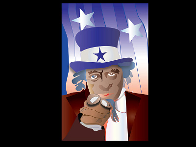 Uncle Sam 2021 editorial illustration independence day patriotic uncle sam vector