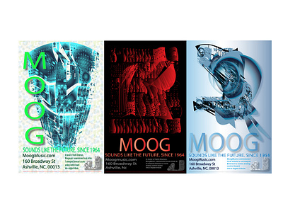 Fictional Ad Campaign for MOOG graphic design print vector