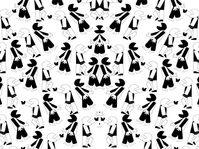 I CANT HEAR YOU (When I'm Shouting at Myself in a Crowd) black and white bw graphic illustration pattern protest art tesselation vector
