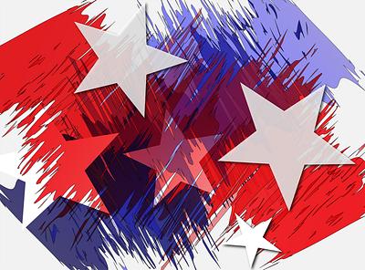 These Colors blue illustration patriotic red stars vector white