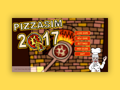 PIZZASIM 2017 — Educational Video Game food game design gaming illustration pizza ui ux video game