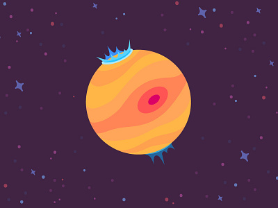 King of the Planets illustration jupiter planets space stars work in progress