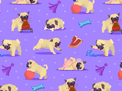 Pug Pattern dog fun] pattern pug puglife puppies pups