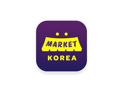 Typo Logo Design - Market Korea app brand identity branding flat icon logo minimal typo logo design typography ui