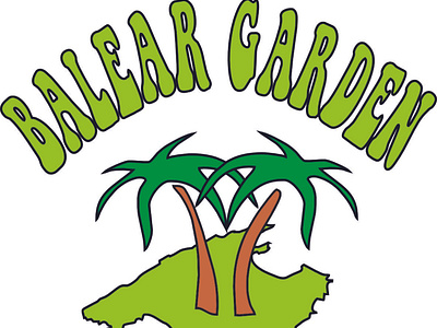 Balear Garden branding camsieta coreldraw diseño plotter rotulacion typography vector