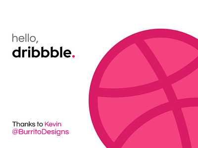 Hello, Dribbble. burrito design dribbble dribbble invite onboarding welcome shot