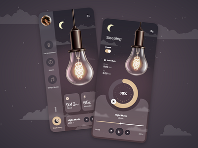 Smart Home App | Dark Theme app app design app interface application creative dark dark theme dark theme ui dark ui ios ios app light mobile app mobile design ui uidesign uiux webdesign