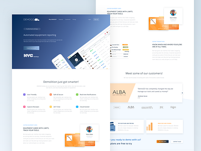 DEMOGO Landing page app branding design logo typography ui
