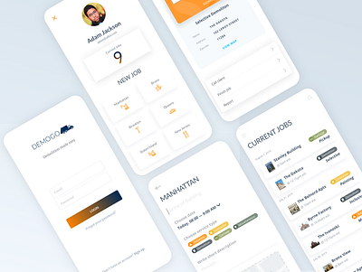 DEMOGO Mobile App app branding design logo typography ui
