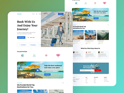 Travel Agency App Landing Page agency landing page branding graphic design landing page travel agency travel agency website templates travel app landing page travel portfolio travel website typography ui ux