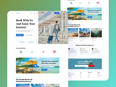 Travel Agency App Landing Page