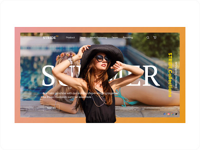 Fashion Header Exploration : E-commerce Website casual summer collection e commerce shop e shop graphic design summer fashion collection summer header exploration ui ux