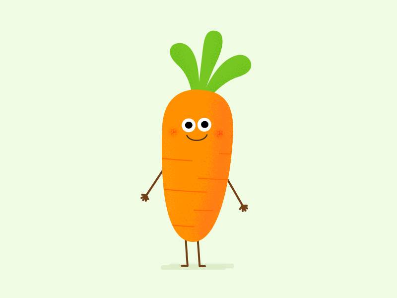 Carrot Animation🥕 2d 2d character animation carrot carrot character character character animation gif illustration loop