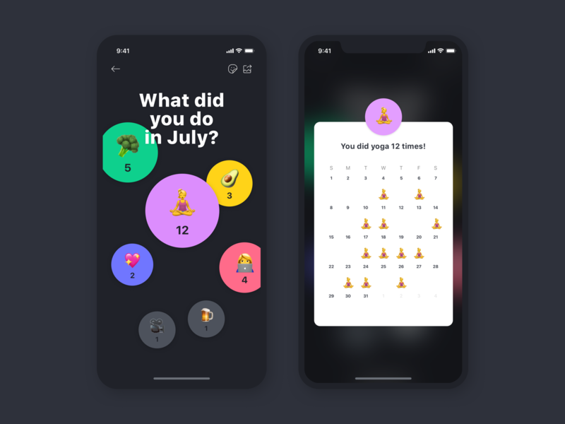 Emoji Calendar Concept by Jiwon Bae on Dribbble