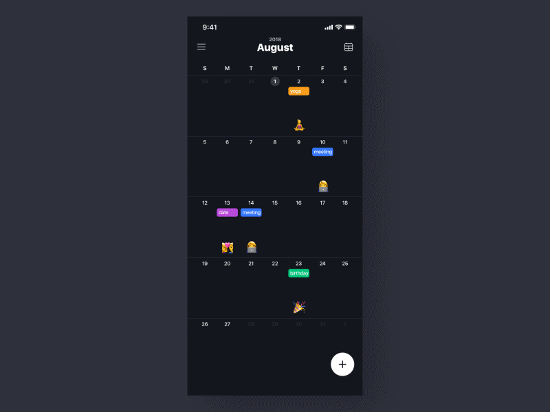 Calendar App Concept