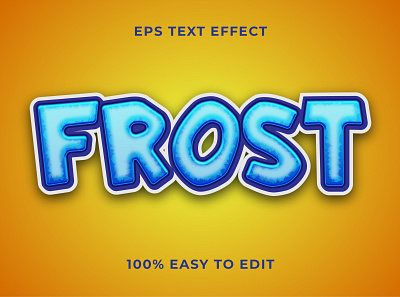 Frost 3D Text Effect 3d abc alphabet background bold design effect element font illustration letter lettering logo modern sign symbol text type typography vector