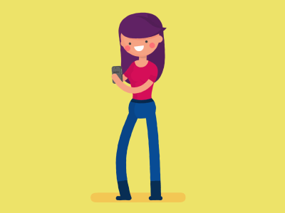 Smartphone Addict addict animation character cute gif motion nice smartphone young