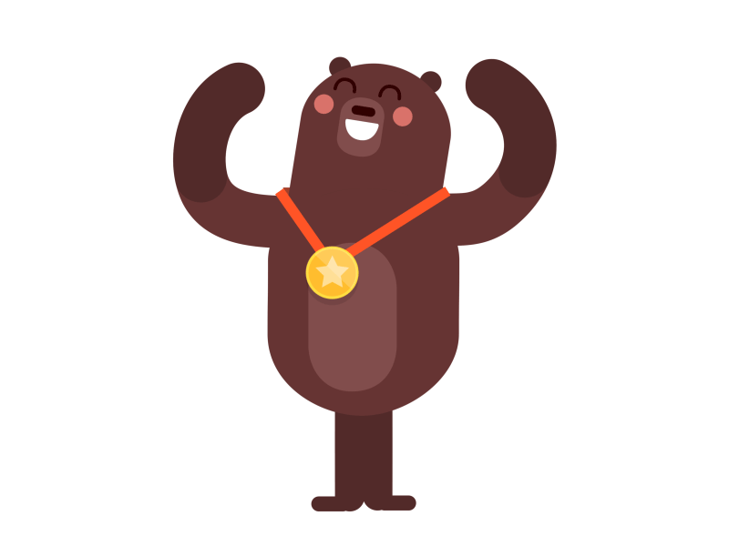 Oscar, the olympic bear animation character graphics illustration kids motion oscar oso parapachin vocales