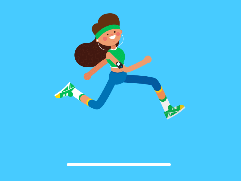 Keep running! animation design games graphics illustration jogger motion olympic olympics running sport woman