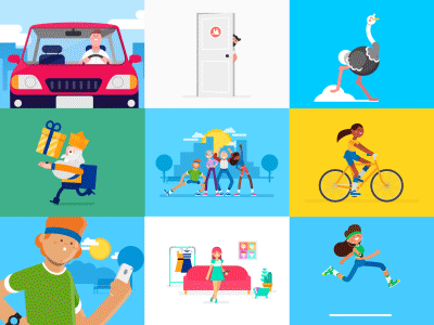 My Best 9 of 2016 animation character cute cycle design flat illustration masse moncho motion