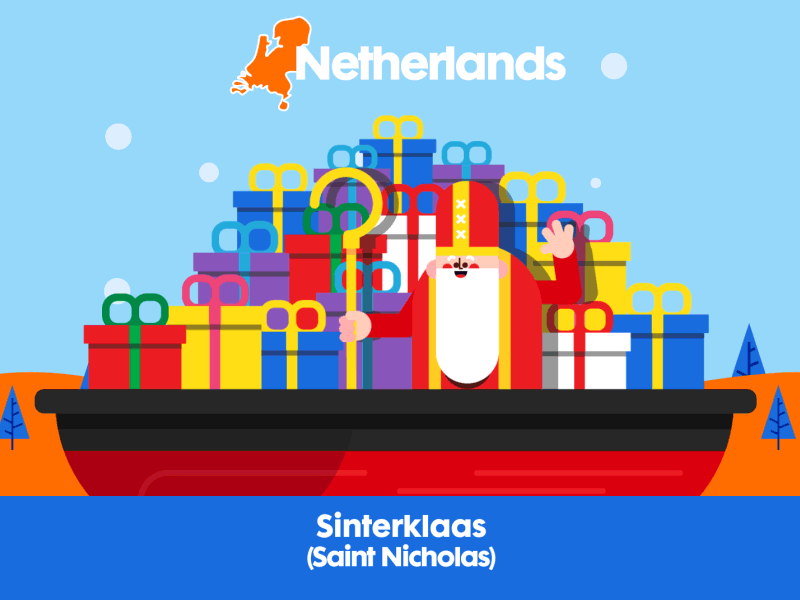 Saint Nicholas (Netherlands) animation characters christmas illustration moncho masse motion design motion graphics netherlands saint nicholas sinterklaas