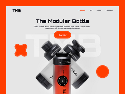 TMB | The Modular Bottle 3d 3d blender blender branding design figma ui uiux ux