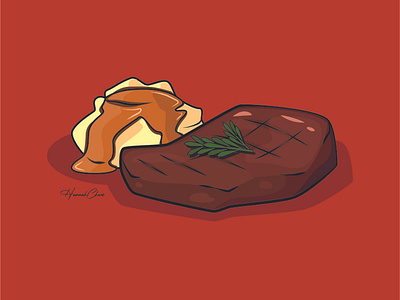 Mash Steak design illustration