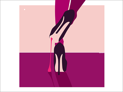 HI:HEELS | S1:E3 bubblegum clean flat heels high heels illustration landscape lines minimal summer