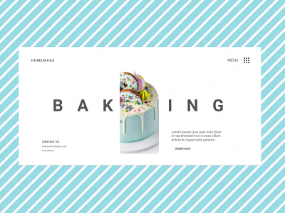 Homemade baker-website classic design food app ui ux website