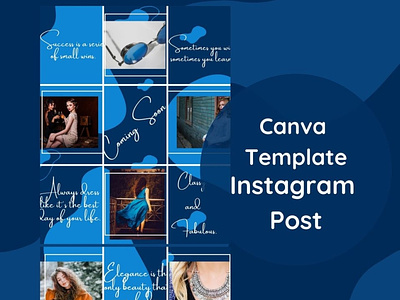 Canva Instagram Puzzle Feed canva canvatemplate design graphic design influncers logo template