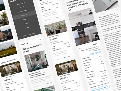 Real estate web-site #3 (mobile) ui ux design web design