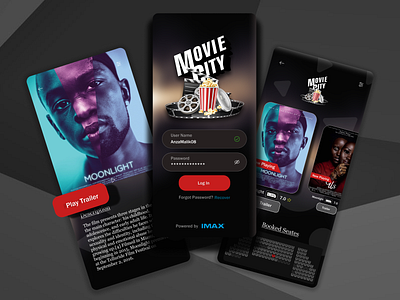 Movie Theatre Booking Application UI Design app branding dailyui design designinspirations dribble dribble shot figma mobile mobile app mobile app design mobile ui typography ui userinterface