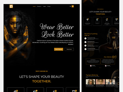 Dark Temptations dark theme design fashion landingpage minimal shopify trendy design ui ux web design website