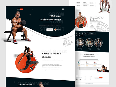 Gym Landing Page home home page homepage inspiration landing page landingpage web web design webdesign website