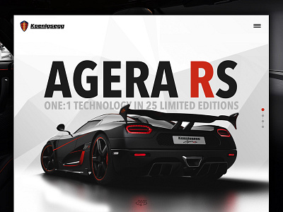 Agera Website automobile car clean concept design koenigsegg minimal ui website