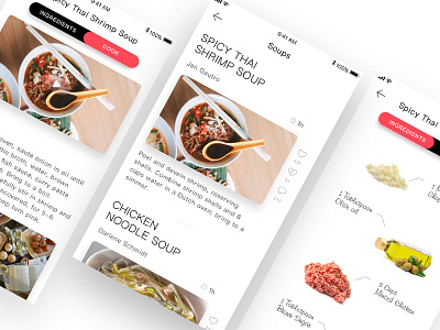 Recipe app design concept