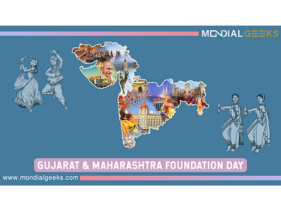 Gujarat & Maharashtra Foundation Day adobe adobe illustrator adobe photoshop art branding design designinpiration graphic design maharashtraday maharashtrafoundationday mondialgeeks