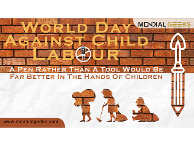 World Day Against Child Labour adobe childlabour design designinpiration digitalart graphic design illustration mondialgeeks notochildlabour worlddayagainstchildlabour