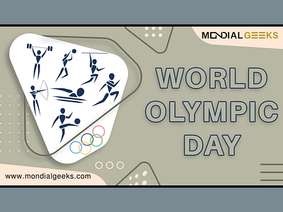 World Olympic Day adobe branding design designinpiration digitalart graphic design mondialgeeks olympicday poster strongertogether worldolympicday