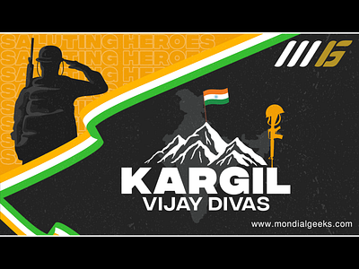 Kargil Vijay Diwas adobe branding design designinpiration digitalart graphic design india indianarmy kargil kargilvijaydiwas kargilwar mondialgeeks