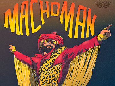 Macho Man illustration macho man pro wrestling randy savage wrestling