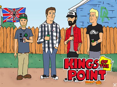 Kings of the Point adultswim hank hill illustration king of the hill parody wisconsin