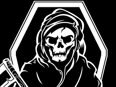 Vengeance Crew Grim Reaper coffin grim grim reaper illustration reaper ribbon skeleton skull