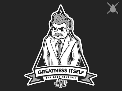 Ron Swanson: The Definition of Greatness. bacon illustration parks recreations ron swanson steak swanson