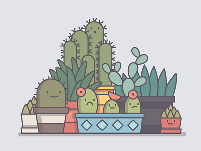 Succulent Emoji emoji graphics illustration plants succulents